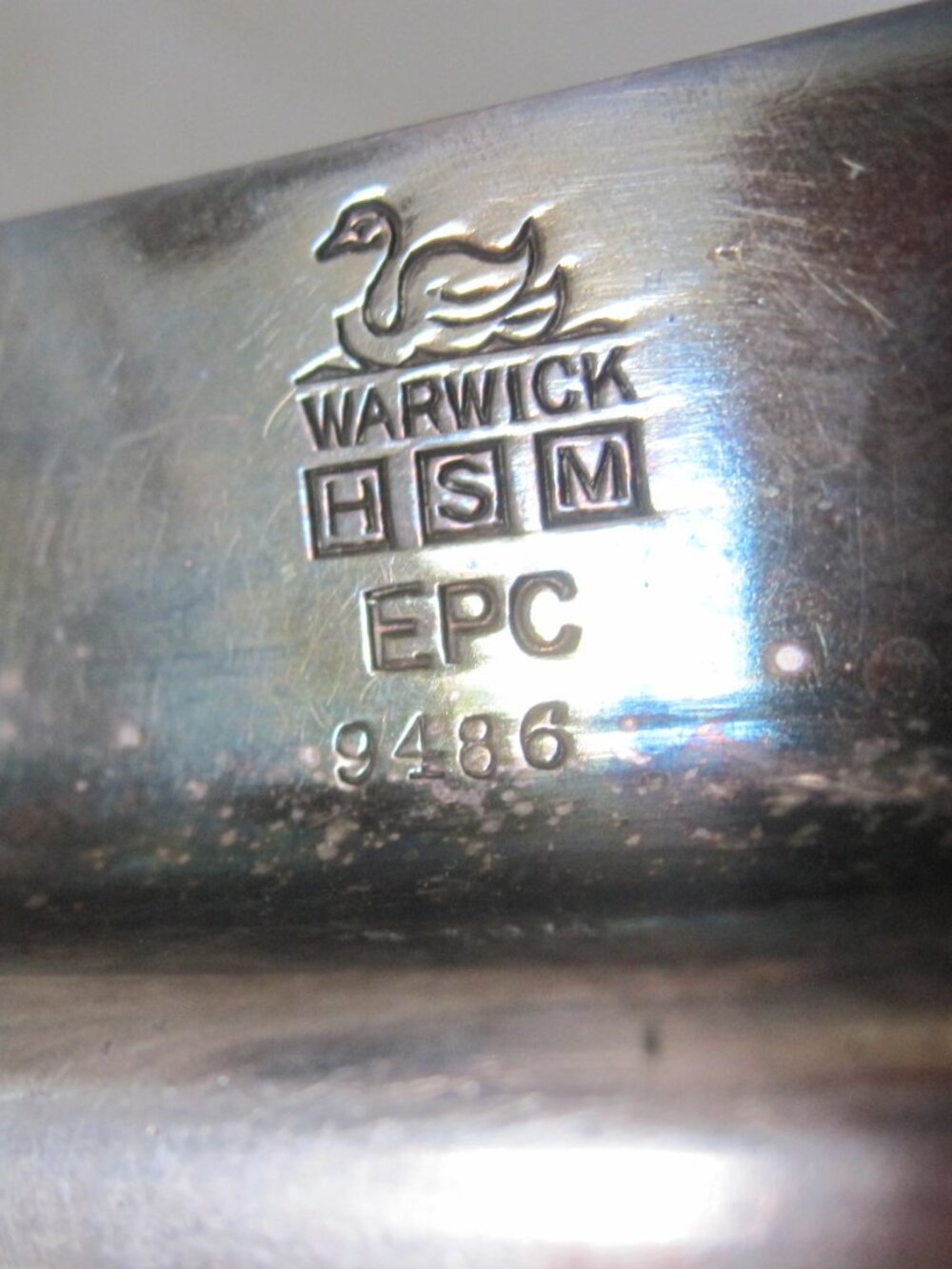 vintage Warwick Silver-Plated 5"x9" Flat Rectangle Condiment Base Plate